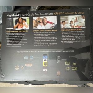 Nighthawk
AC1900 WiFiCable Modem Router XFINITY Internet Voice 3.0 CableModem